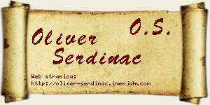 Oliver Serdinac vizit kartica